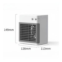 USB Desk Fan with Humidifier Quiet Personal Cooling Air Cooling Device Night Light Function Portable Air Conditioner for Bedroom