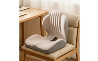 Seat Cushion with Lumbar Support Pillow Two-Tone Memory Foam Seat Cushion with Lumbar Support Pillow Supportive Removable