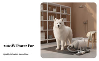 Adjustable Speed and Temperature High Velocity Dog Dryer Low Noise Operation Dog Grooming Blower Fast Drying High Velocity Pet Dryer Quick Dry for Large Dogs, Cats, Professional Groomers, Home Use