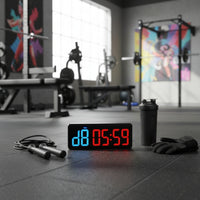Large Display LED Interval Timer Wall-Mounted Digital Gym Clock Countdown Interval Timer with Stand Bright for Athletes, Coaches, High-Intensity Functional Training Training, Boxing