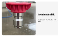 Stainless Steel 1/4 Inch Quick Connect Nozzle Rustproof Pressure Washer Nozzle Tips for DIYers, Outdoor Cleaning
