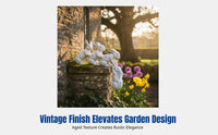 Easter Four Linked Hare Resin Decor, Garden Sculpture, Outdoor Figurine