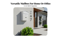 Wall Mount Mailbox Lockable Locking Security Mailbox Outdoor Letterbox Secure Locking Post Box Sturdy Steel Construction