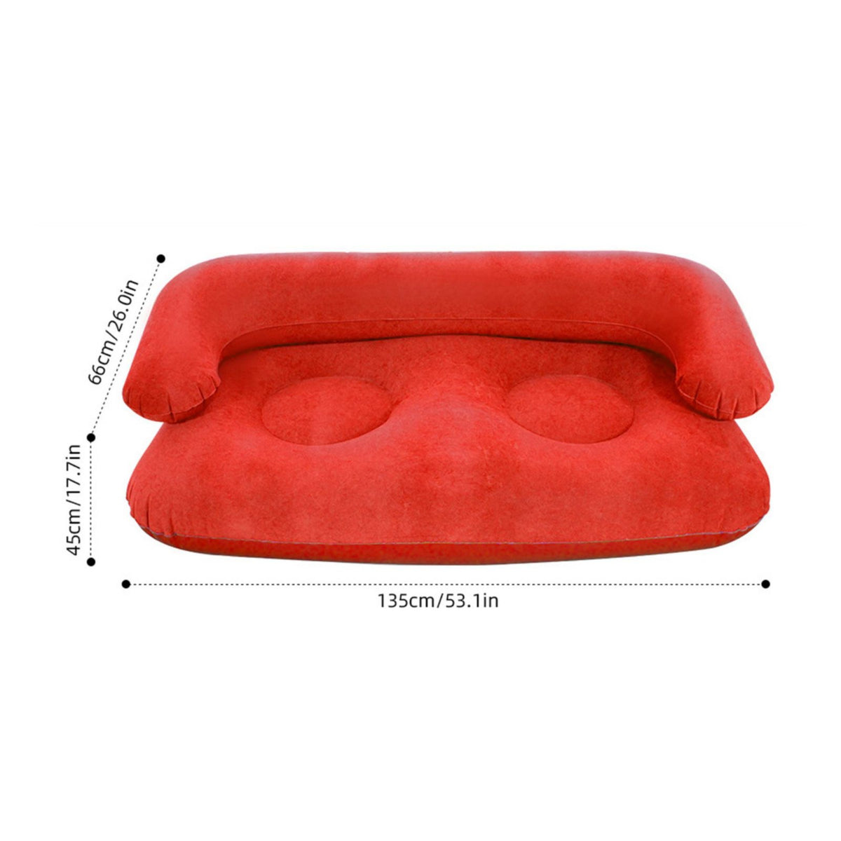 Flocked Inflatable Sofa Compact Storage Flocked Inflatable Sofa Quick Inflation Couch for Camping, Travel