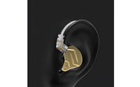 Metal Earbud Headphones Dynamic Driver in-Ear Gaming Headset Silver Cable Wired in-Ear Earphones for Enthusiasts, Computer