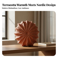 Conch Shell Vase Design Nordic Design Flower Pot Elegant Ruffled Ceramic Vase for Living Room, table, Desktop