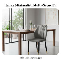 Modern Minimalist Design Cushioned Backrest Side Chair Light Luxury Aesthetic Padded Backrest Chair Soft Upholstered Padding Home Seating adaptable Use for Restaurant Owners, Homeowners, Interior Designers, Dining Room, Kitchen, Cafe