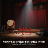 Foldable Design Folding Drum Stand Simple Assembly Metal Floor Drum Stand Anti-Slip Feet Percussion Instrument Holder Lightweight for Percussionists, Event Organizers, Stage Performances, Cultural Festivals, School Assemblies, Rehearsal Space