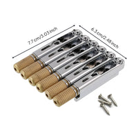 Six-String Guitar Bridge Tailpiece String-Through Electric Guitar Bridge Intonation Music Accessory for Upgrade, Replacement