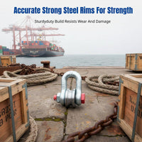 Nautical Lifting Pulley, Heavy Duty Shackle Block, Steel Wire Rope Wheel, U-Type Sheave, Commercial Use