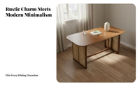 Rustic Simplicity Dining Furniture Rounded Corners Dining Set with Bench Minimalist Design for Small Apartment Dwellers, Homeowners, Family Gatherings