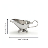 Sauce Boat Server Polished Gravy Boat Controlled Pouring Gravy Pitcher for Thanksgiving, Table Service