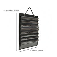 8-Slot Felt Belt and Medal Organizer Front Pocket Style Combat Arts Belt Rack Wall Hanging Medal Display Rack Rectangular