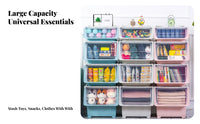 Front-Opening Stackable Box adaptable Storage container casters for Mobility