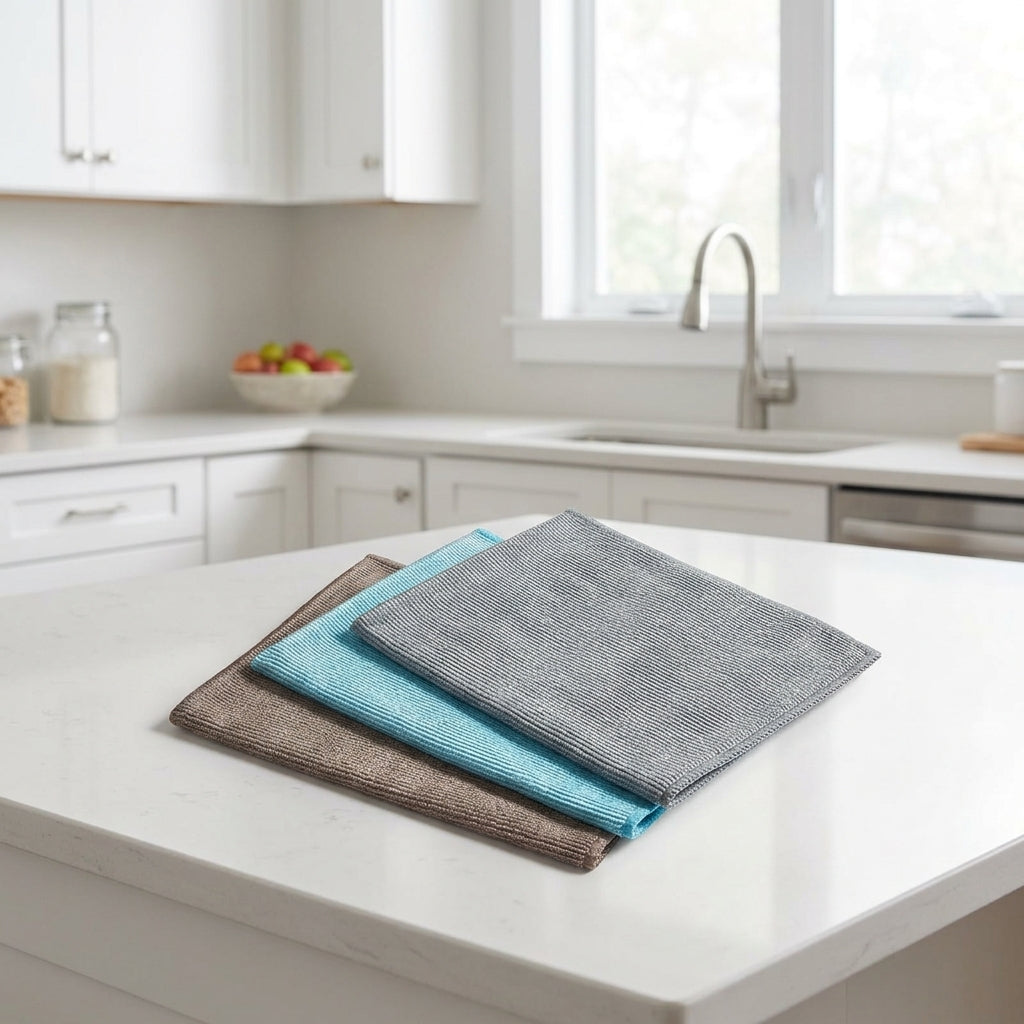 40x40 cm Microfibre Cloth, Streakless Glass Cleaning, Lintless Cleaning Cloths, Premium Microfibre with Hemmed Edges