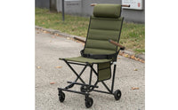 Camping Recliner Heavy Duty Portable Recliner Adjustable Recline Outdoor Furniture for Travel