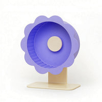 Exercise Running Wheel with Stand Flower-Shaped Hamster Wheel with Stand Adjustable Pet Toy for Hamsters, Habitats, Cages