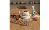 356 Pieces Stainless Steel Spatulas Cake Decorating Kit Non-Slip Base Cake Turntable Set Reusable Frosting Tools Kit Includes E-Book & Tutorials for Beginners