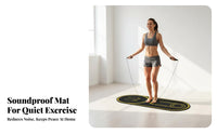 Noise Reducing Treadmill Mat Thickened Design Soundproof Exercise Pad Anti-Slip Shock Absorbing Fitness Mat Moisture-Proof for Apartment Dwellers, Home Gym