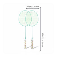 Ready to Play Luminescent in the Dark Badminton Racket Lightweight Luminous Badminton Racket Pair Long-Lasting Outdoor Toy Portable for Children 6-12, Beginners