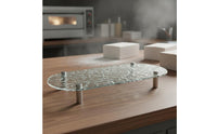 Polished Edges Water Wave Texture Stand Easy to Clean Acrylic Dessert Riser Long-Lasting Clear U-Shaped Stand Stackable Design for Bakers, Caterers, Retailers, Wedding, Buffet, Party