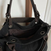 Travel Bag and Tote Bag for Daily Use, Large Canvas Tote Bag with Polyester Lining and Double Strap, Soft Bag for Women, 36*18*35cm Size