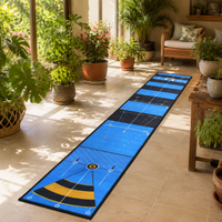 Putter Mat, Golf Practice Equipment, 50×300cm, Rectangular, Indoor Practice, Distance Sense Master