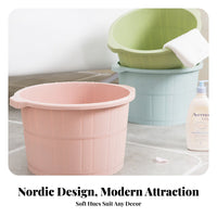 Massage Bumps Plastic Foot Bath Tub Portable Handles Foot Bath Basin Nordic Aesthetic for Home Spa, Bathroom, Living Room