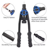 110pcs Manual Rivet Gun Set M3-M12 Threaded Nut Riveter Kit