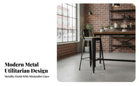 Industrial Aesthetic Low-Back High Stool Light Luxury Upholstered Stool with Backrest Anti-Slip Foot Pads Counter Chair Modern Design for Bar Owners, Homeowners, Cafe Patrons, Coffee Shop, Reception Area, Kitchen Island, Dining Room