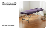 Space-Saving Portable Massage Table Waterproof & Oil-Resistant Folding Treatment Bed Easy to Clean Foldable Spa Couch Stable Construction for Beauticians, Mobile Therapists, Estheticians, Medical Center, Travel