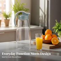 Food Grade Material Heat Resistant Cold Water Kettle Safe Plastic Water Pitcher with Lid Easy to Clean for Hosts, Kitchen, Home, Parties