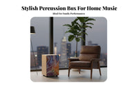 Adjustable Internal Strings Cajon Drum Solid Wood Panel Wooden Cajon Portable Design for Children, All Ages, Acoustic Sessions