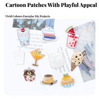 Embroidered Artistic Applique Summer Theme Embroidery Applique Fashionable Handmade Apparel Applique for Crafters, Teenagers, Accessory Customization