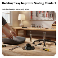 Office Chair Base Plate Sturdy Duty Chair Rotate Base Plate Bar Stool Rotate Mechanism Easy Assembly for DIY Hobbyists