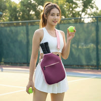 Zippered Pickleball Paddle Bag Portable Pickleball Sling Bag Lightweight Paddle Cover with Strap Ergonomic for Travel