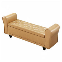 Multi-Functional Tufted Bed End Ottoman timeless Design Storage Bench Easy to Clean Upholstered Seat for Decor lovers, Decorators, Entryway, Bedroom, Walk-in Closet, Living Room