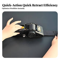 High-Strength Strapping Automatic Tie-down Strap Tangle-Tangle-Resistant 2-Inch Heavy-Duty Lashing Strap Easy to Use for Campers, Hauling