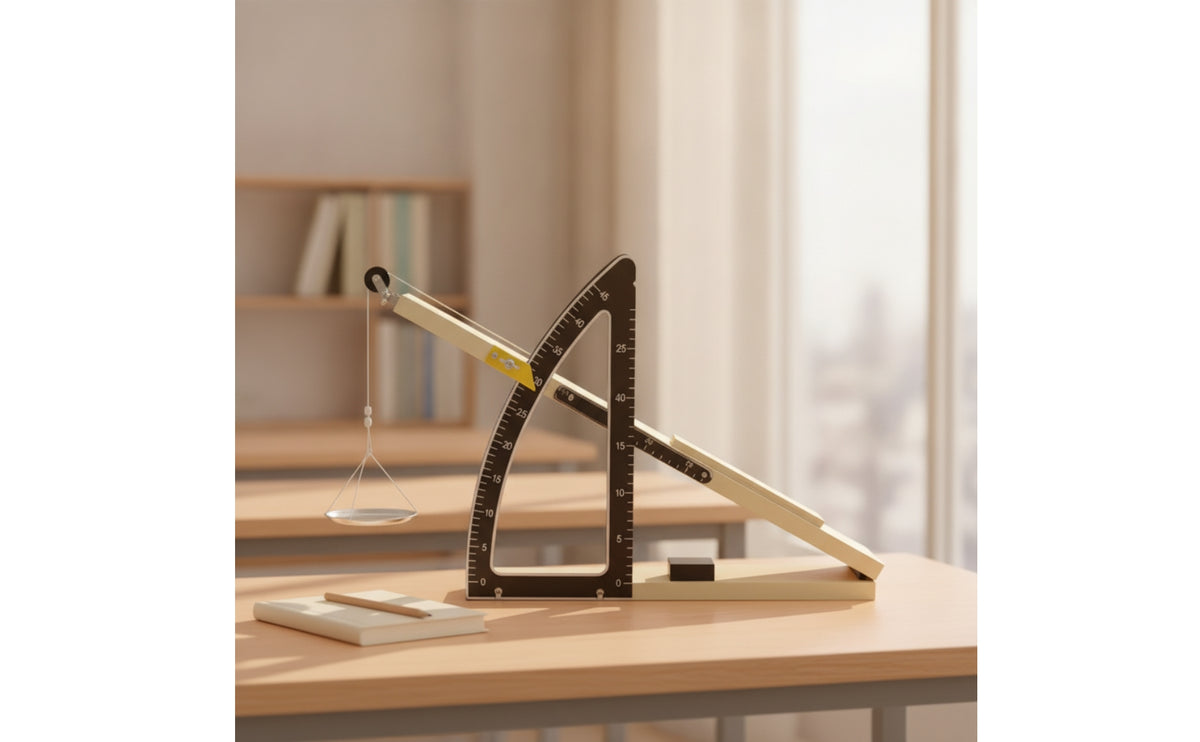 Inclined Plane Friction Meter Mechanical Friction Tester with Pulley Analog Apparatus for Students, Schools