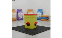 Food-Grade Chicken Container Feeder Square Container Feeder with Ports Sturdy Reusable for Chickens
