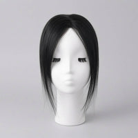 Natural-Looking Human Hair Crown Topper Concealed Base Clip-in Hair Topper Fuller Appearance Crown Hairpiece Lightweight