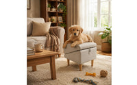 Wooden Pet Stairs Detachable Pet Stair Stool Non-Slip Ottoman for Cats, Small Dogs, Indoor