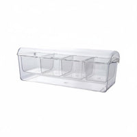 Divided Food Tray with Ice Base Shatterproof Relish Server with Compartments