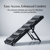 Dog Ramp for Bed and Sofa with Portable Foldable Design, Adjustable Height for Elderly Small Pets, Sturdy Steps for Couch Access