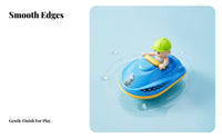 No Batteries Needed Wind-up Jet Ski Toy Child-Sized Design Clockwork Jet Ski Rounded Edges for Toddlers, Babies, Bathtub, Bathroom, Pool