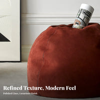 Plush Pouf Nordic aesthetic Footstool Modern Minimalist Soft and Comfortable for Decorators, Lounge Area, Entryway