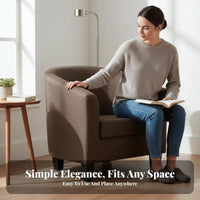 Nordic design space-efficient Upholstered Settee Minimalist Design Sofa Space-Saving Armchair High-Resilience Sponge pad for Apartment Dwellers, Business Owners, Homeowners, Living Room, Small Spaces, Bedroom, Reception Area