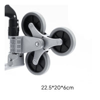 Easy to Install Cart Wheel with Bracket Heavy-Duty Folding Cart Wheel Foldable Hardware Lightweight