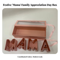 Reusable MAMA Letter Gift Box DIY Craft Mother's Day Floral Box No Assembly Required for Mothers, Weddings, Birthdays, Anniversaries