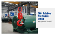 360-Degree Rotation Rotating Crane Hook with Safety Latch Heavy-Duty Swivel Eye Sling Hook High Load Capacity Lifting Equipment Self-Locking for Construction Workers, Factory Personnel, Warehouse Personnel, Oilfields, Factories, Warehouses, Shipping Docks